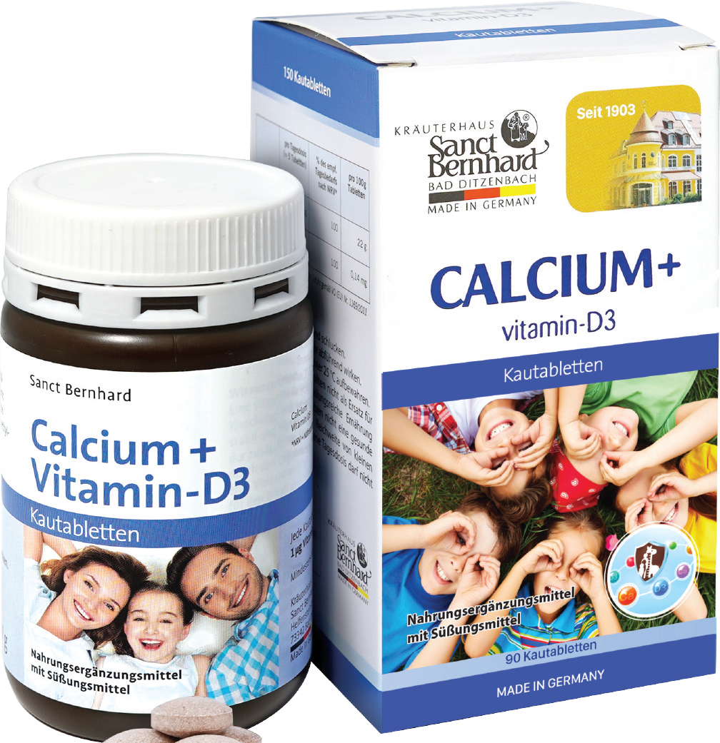 CALCIUM + VITAMIN - D3 - Viên nhai bổ sung Canxi hương vị socola 90 viên